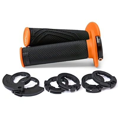 DOMINO GRIPS MX D200 D-LOCK ON BLACK ORANGE