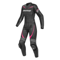 Dainese Racing P 1 Piece Lady Black Anthracite Pink Suit