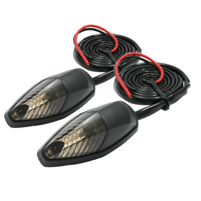 DRC LED Indicators - 586 Flat Mount - Pair - Smoke