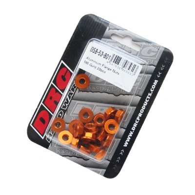 DRC Aluminium Flange Nuts (4 Pack) - Titanium Colour - M6
