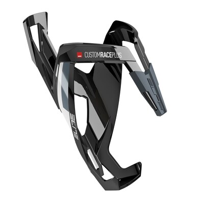 ELITE BOTTLE CAGE CUSTOM RACE PLUS BLK GLOSSY WHT