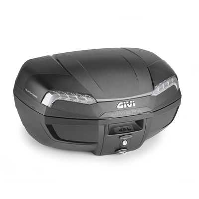 Givi Monolock Riviera 2 Topcase Includes Universal Plate - 46L - Black/Clear