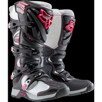 Fox Womens Comp 5 Boots - Black/Light Grey/Pink