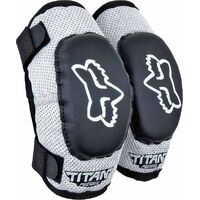 Fox Peewee Titan Elbow Grd S/M - Black/Silver - OS