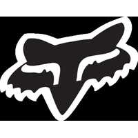 Fox Head Decal - Black - 7 Inch