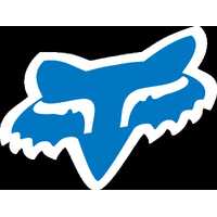 Fox Head Decal - Blue - 7 Inch