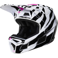 Fox LE V3 Zebra Helmet - Black/White/Purple