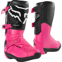 Fox Youth Comp Boots - Black/Pink
