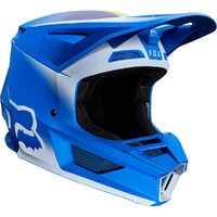 Fox V2 Vlar Blue Helmet - Blue/White