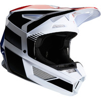 Fox Youth V2 Hayl Blue and Red Helmet