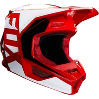 Fox Youth V1 Prix Helmet - White/Red