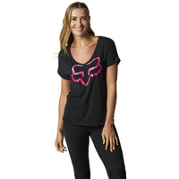 Fox Womens Boundary SS Top - Black/Pink