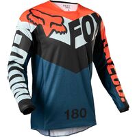 Fox 2022 180 Trice Grey Orange Jersey - Grey - 2X-Large - Adult 