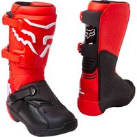 Fox Youth Comp Boot - Fluro Red