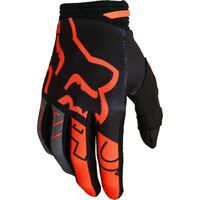 Fox 180 Skew Black Orange Gloves