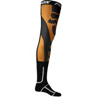 Fox 2022 Mirer Knee Brace Black Gold Socks