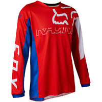 Fox Youth 180 Skew Jersey - White/Red/Blue