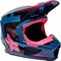 Fox 2022 Youth V1 Dier ECE Helmet - Black/Pink/Blue