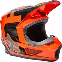 Fox 2022 Youth V1 Dier Fluro Orange ECE Helmet - Unisex - Small 