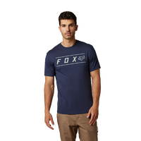 Fox Pinnacle SS Tech Tee - Heather Deep Cobalt