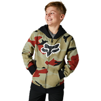 Fox Youth Bnkr Zip Fleece - Green/Camo