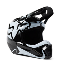 Fox V1 Leed DOT/ECE Helmet - Black/White