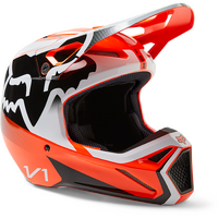 Fox Youth V1 Leed DOT/ECE Helmet - Fluro Orange