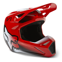 Fox Youth V1 Toxsyk DOT/ECE Helmet - Fluro Red