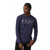 Fox Pinnacle LS Tech Tee - Heather Deep Cobalt