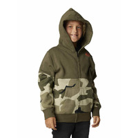 Fox Youth Lindon Zip Fleece - Olive/Camo