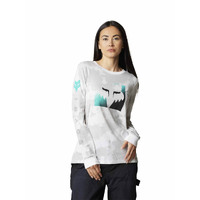 Fox Womens Detonate LS Tee - White/Grey