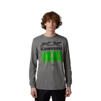 Fox X Kawi LS Premium Tee - Heather Graphite