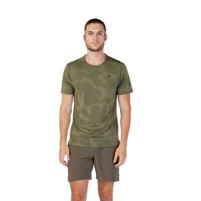 Fox Rep SS Jacquard Top - Olive Camo