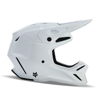 Fox V3 Rs Carbon Solid Helmet - White