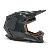 Fox V3 Rs Carbon Solid Helmet - Dark Shadow