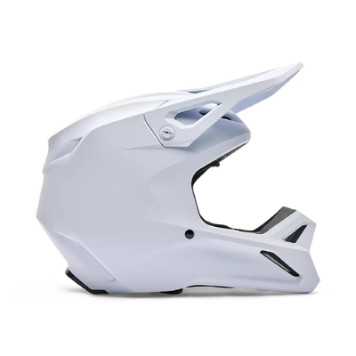 Fox 2026 Youth V1 Solid MX Helmet - Matte White