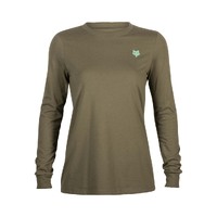 Fox Womens Faded Out LS Tee - Olive Green
