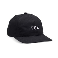Fox W Wordmark Adjustable Hat - Black - OS