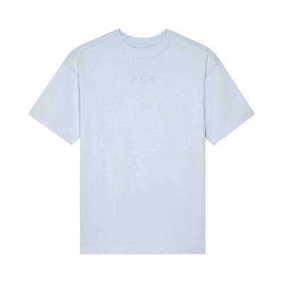 Fox Wordmark OS SS Womens Tee - Pale Blue