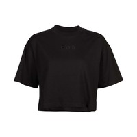 Fox Womens Wordmark Os Crop Tee - Black