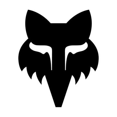 FOX Head 4 Inch Decal - Black