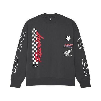 Fox Honda Oversized Fleece Crew - Dark Shadow