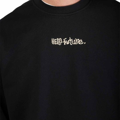 Fox Hello Future Oversized Fleece Crew - Black