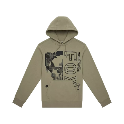 Fox Image Skull Fleece Pullover - Adobe