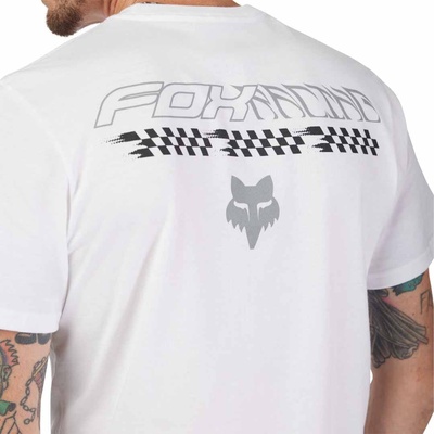 Fox Checkered Ss Prem Tee - Optic White