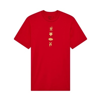 Fox Checkered Ss Prem Tee - Cardinal