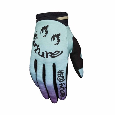 Fox 180 Hello Future SE MX Gloves - Light Blue