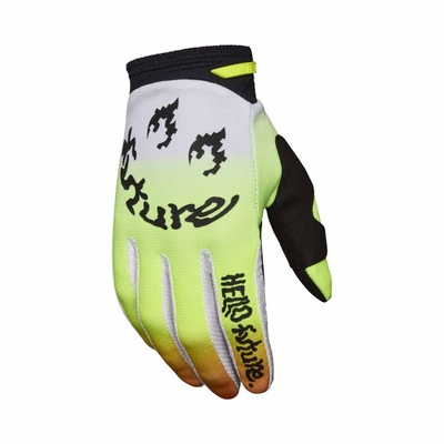 Fox 180 Hello Future SE MX Gloves - White/Yellow