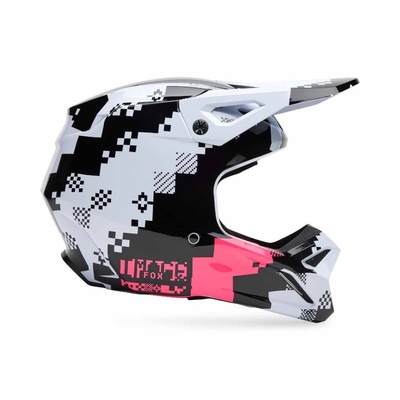 Fox V1 Digi Image MX Helmet - Black/Pink