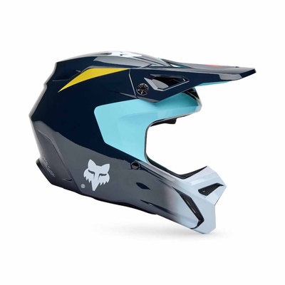 Fox V1 Elevated Youth MX Helmet - Light Blue